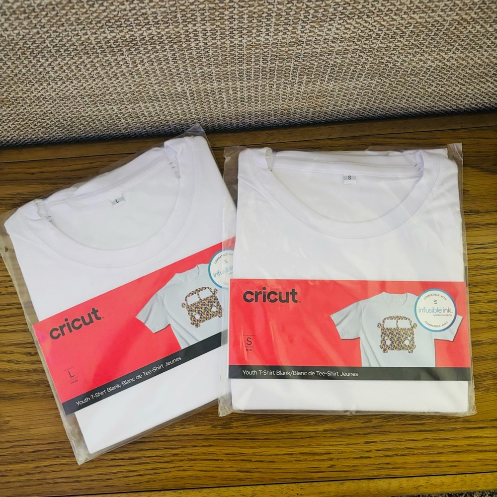 Two Cricut Heat Transfer‎ Youth Blank Shirts
